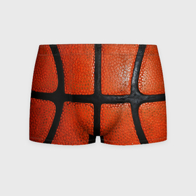 Мужские трусы 3D с принтом Яркий мяч для баскетбола в Екатеринбурге, 50% хлопок, 50% полиэстер | классическая посадка, на поясе мягкая тканевая резинка | Тематика изображения на принте: 