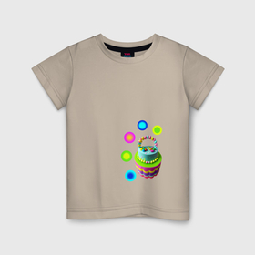 Детская футболка хлопок с принтом светлый праздник в Кировске, 100% хлопок | круглый вырез горловины, полуприлегающий силуэт, длина до линии бедер | 