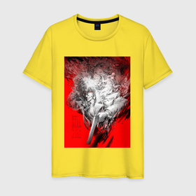 Мужская футболка хлопок с принтом Аниме Hellsing в Белгороде, 100% хлопок | прямой крой, круглый вырез горловины, длина до линии бедер, слегка спущенное плечо. | Тематика изображения на принте: 