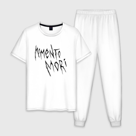 Мужская пижама хлопок с принтом Memento mori Pharaoh в Курске, 100% хлопок | брюки и футболка прямого кроя, без карманов, на брюках мягкая резинка на поясе и по низу штанин
 | Тематика изображения на принте: 