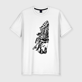 Мужская футболка хлопок Slim с принтом Pharaoh rap в Санкт-Петербурге, 92% хлопок, 8% лайкра | приталенный силуэт, круглый вырез ворота, длина до линии бедра, короткий рукав | Тематика изображения на принте: 