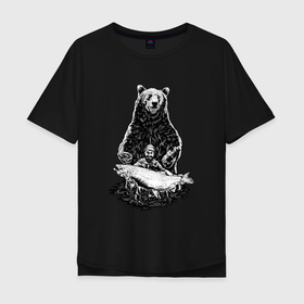 Мужская футболка хлопок Oversize с принтом Случай на рыбалке в Тюмени, 100% хлопок | свободный крой, круглый ворот, “спинка” длиннее передней части | 