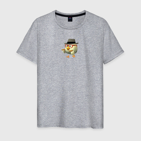 Мужская футболка хлопок с принтом Chicken Gun meme в Тюмени, 100% хлопок | прямой крой, круглый вырез горловины, длина до линии бедер, слегка спущенное плечо. | Тематика изображения на принте: 