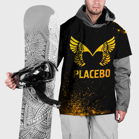 Накидка на куртку 3D с принтом Placebo   gold gradient в Новосибирске, 100% полиэстер |  | 