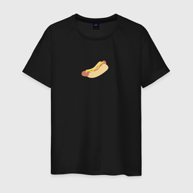 Мужская футболка хлопок с принтом hot dog illustration в Петрозаводске, 100% хлопок | прямой крой, круглый вырез горловины, длина до линии бедер, слегка спущенное плечо. | 