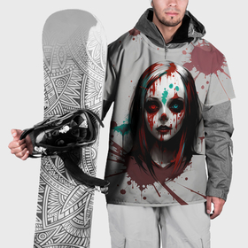Накидка на куртку 3D с принтом Zombie girl в Екатеринбурге, 100% полиэстер |  | 