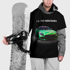 Накидка на куртку 3D с принтом Я люблю Mercedes AMG в Санкт-Петербурге, 100% полиэстер |  | 