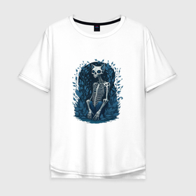 Мужская футболка хлопок Oversize с принтом Evil cat monster в Белгороде, 100% хлопок | свободный крой, круглый ворот, “спинка” длиннее передней части | Тематика изображения на принте: 