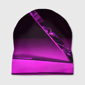 Шапка 3D с принтом Фиолетовая мрачная геометрическая фигура в Екатеринбурге, 100% полиэстер | универсальный размер, печать по всей поверхности изделия | 