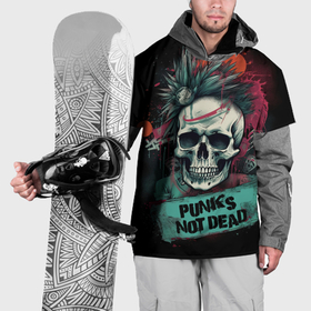 Накидка на куртку 3D с принтом Punks  not  dead в Белгороде, 100% полиэстер |  | 