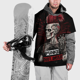Накидка на куртку 3D с принтом Punks  not dead в Белгороде, 100% полиэстер |  | 
