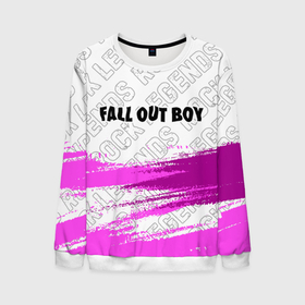 Мужской свитшот 3D с принтом Fall Out Boy rock legends: символ сверху в Екатеринбурге, 100% полиэстер с мягким внутренним слоем | круглый вырез горловины, мягкая резинка на манжетах и поясе, свободная посадка по фигуре | 