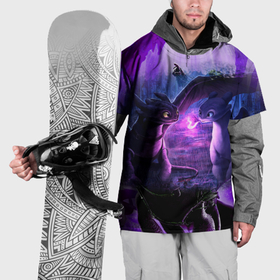 Накидка на куртку 3D с принтом Как приручить дракона  пара в Санкт-Петербурге, 100% полиэстер |  | Тематика изображения на принте: 