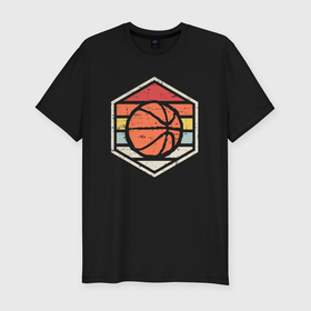 Мужская футболка хлопок Slim с принтом Basket Baller в Курске, 92% хлопок, 8% лайкра | приталенный силуэт, круглый вырез ворота, длина до линии бедра, короткий рукав | 