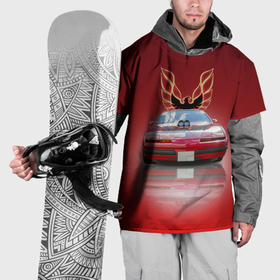Накидка на куртку 3D с принтом Американский спорткар Pontiac Firebird в Екатеринбурге, 100% полиэстер |  | 