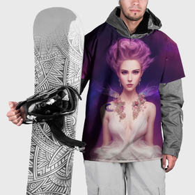 Накидка на куртку 3D с принтом Девушка фея в Екатеринбурге, 100% полиэстер |  | Тематика изображения на принте: 