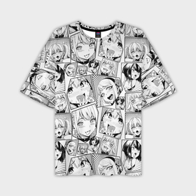 Мужская футболка oversize 3D с принтом Anime hentai ahegao в Тюмени,  |  | Тематика изображения на принте: 