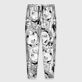 Мужские брюки 3D с принтом Anime hentai ahegao в Кировске, 100% полиэстер | манжеты по низу, эластичный пояс регулируется шнурком, по бокам два кармана без застежек, внутренняя часть кармана из мелкой сетки | 