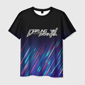 Мужская футболка 3D с принтом Darling in the FranXX stream в Кировске, 100% полиэфир | прямой крой, круглый вырез горловины, длина до линии бедер | 