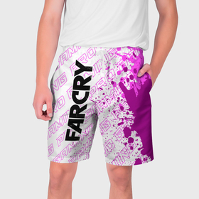 Мужские шорты 3D с принтом Far Cry pro gaming: по вертикали в Екатеринбурге,  полиэстер 100% | прямой крой, два кармана без застежек по бокам. Мягкая трикотажная резинка на поясе, внутри которой широкие завязки. Длина чуть выше колен | 