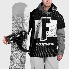 Накидка на куртку 3D с принтом Fortnite с потертостями на темном фоне в Тюмени, 100% полиэстер |  | 