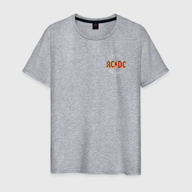 Мужская футболка хлопок с принтом AC DC high voltage в Курске, 100% хлопок | прямой крой, круглый вырез горловины, длина до линии бедер, слегка спущенное плечо. | 