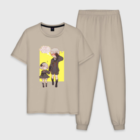 Мужская пижама хлопок с принтом 2B and 9S в Белгороде, 100% хлопок | брюки и футболка прямого кроя, без карманов, на брюках мягкая резинка на поясе и по низу штанин
 | 
