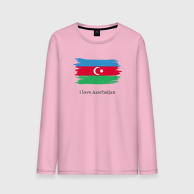 Мужской лонгслив хлопок с принтом I love Azerbaijan , 100% хлопок |  | Тематика изображения на принте: 