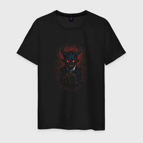 Мужская футболка хлопок с принтом Devil tea , 100% хлопок | прямой крой, круглый вырез горловины, длина до линии бедер, слегка спущенное плечо. | 