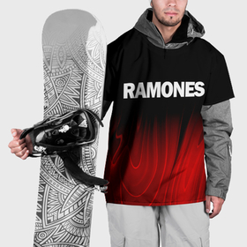 Накидка на куртку 3D с принтом Ramones red plasma , 100% полиэстер |  | 