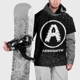 Накидка на куртку 3D с принтом Aerosmith с потертостями на темном фоне в Екатеринбурге, 100% полиэстер |  | Тематика изображения на принте: 