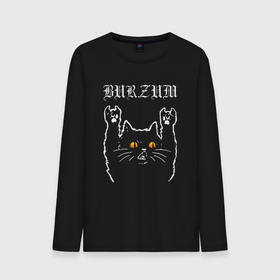 Мужской лонгслив хлопок с принтом Burzum rock cat в Тюмени, 100% хлопок |  | Тематика изображения на принте: 