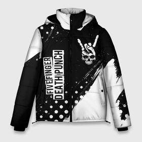 Мужская зимняя куртка 3D с принтом Five Finger Death Punch и рок символ на темном фоне в Белгороде, верх — 100% полиэстер; подкладка — 100% полиэстер; утеплитель — 100% полиэстер | длина ниже бедра, свободный силуэт Оверсайз. Есть воротник-стойка, отстегивающийся капюшон и ветрозащитная планка. 

Боковые карманы с листочкой на кнопках и внутренний карман на молнии. | Тематика изображения на принте: 
