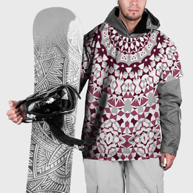 Накидка на куртку 3D с принтом Этнический узор мандала в бордово серых тонах , 100% полиэстер |  | Тематика изображения на принте: 