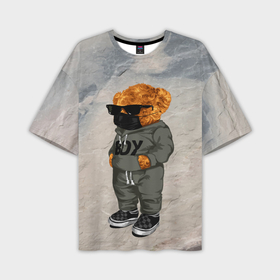 Мужская футболка oversize 3D с принтом Медведь в маске в Курске,  |  | 