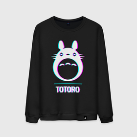 Мужской свитшот хлопок с принтом Символ Totoro в стиле glitch в Курске, 100% хлопок |  | Тематика изображения на принте: 