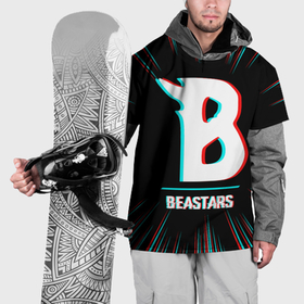 Накидка на куртку 3D с принтом Символ Beastars в стиле glitch на темном фоне в Кировске, 100% полиэстер |  | 