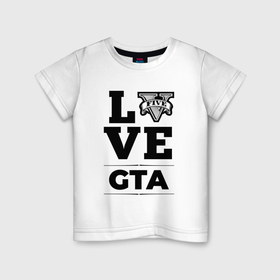 Детская футболка хлопок с принтом GTA love classic в Екатеринбурге, 100% хлопок | круглый вырез горловины, полуприлегающий силуэт, длина до линии бедер | 