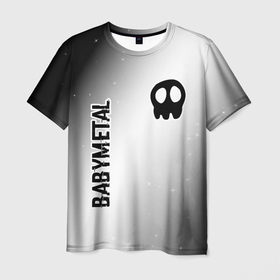 Мужская футболка 3D с принтом Babymetal glitch на светлом фоне: надпись, символ в Курске, 100% полиэфир | прямой крой, круглый вырез горловины, длина до линии бедер | 