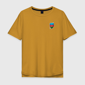 Мужская футболка хлопок Oversize с принтом Azerbaijan в Рязани, 100% хлопок | свободный крой, круглый ворот, “спинка” длиннее передней части | 