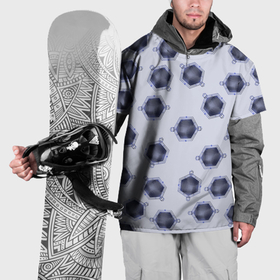 Накидка на куртку 3D с принтом Многоугольник и линии в Тюмени, 100% полиэстер |  | 