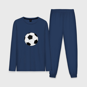 Мужская пижама с лонгсливом хлопок с принтом Футбольный мячик в Курске,  |  | Тематика изображения на принте: 