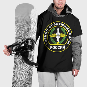 Накидка на куртку 3D с принтом ВВС   Россия в Кировске, 100% полиэстер |  | 