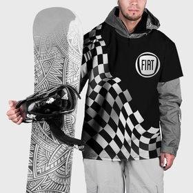 Накидка на куртку 3D с принтом Fiat racing flag в Новосибирске, 100% полиэстер |  | Тематика изображения на принте: 