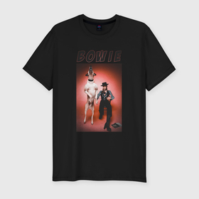 Мужская футболка хлопок Slim с принтом David Bowie Diamond Dogs в Санкт-Петербурге, 92% хлопок, 8% лайкра | приталенный силуэт, круглый вырез ворота, длина до линии бедра, короткий рукав | 