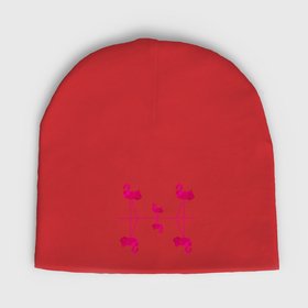 Мужская шапка демисезонная с принтом Шесть розовых фламинго в Курске,  |  | Тематика изображения на принте: 