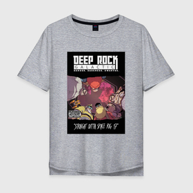 Мужская футболка хлопок Oversize с принтом Deep Rock Galactic team в Кировске, 100% хлопок | свободный крой, круглый ворот, “спинка” длиннее передней части | Тематика изображения на принте: 