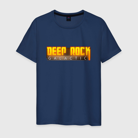 Мужская футболка хлопок с принтом Deep Rock Galactic logo в Кировске, 100% хлопок | прямой крой, круглый вырез горловины, длина до линии бедер, слегка спущенное плечо. | 