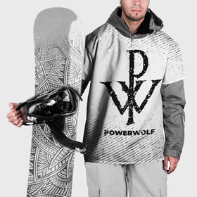 Накидка на куртку 3D с принтом Powerwolf с потертостями на светлом фоне в Белгороде, 100% полиэстер |  | 
