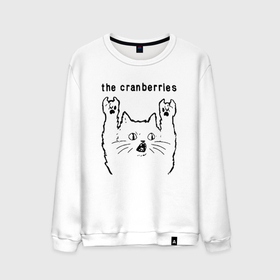 Мужской свитшот хлопок с принтом The Cranberries   rock cat в Новосибирске, 100% хлопок |  | 